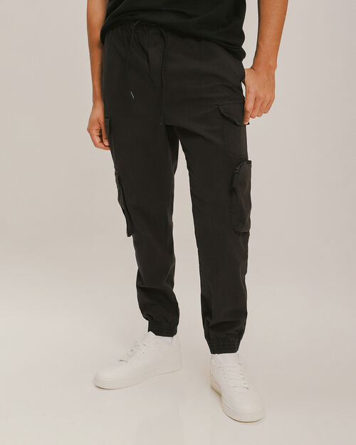 Jogger Cargo Slim Negro